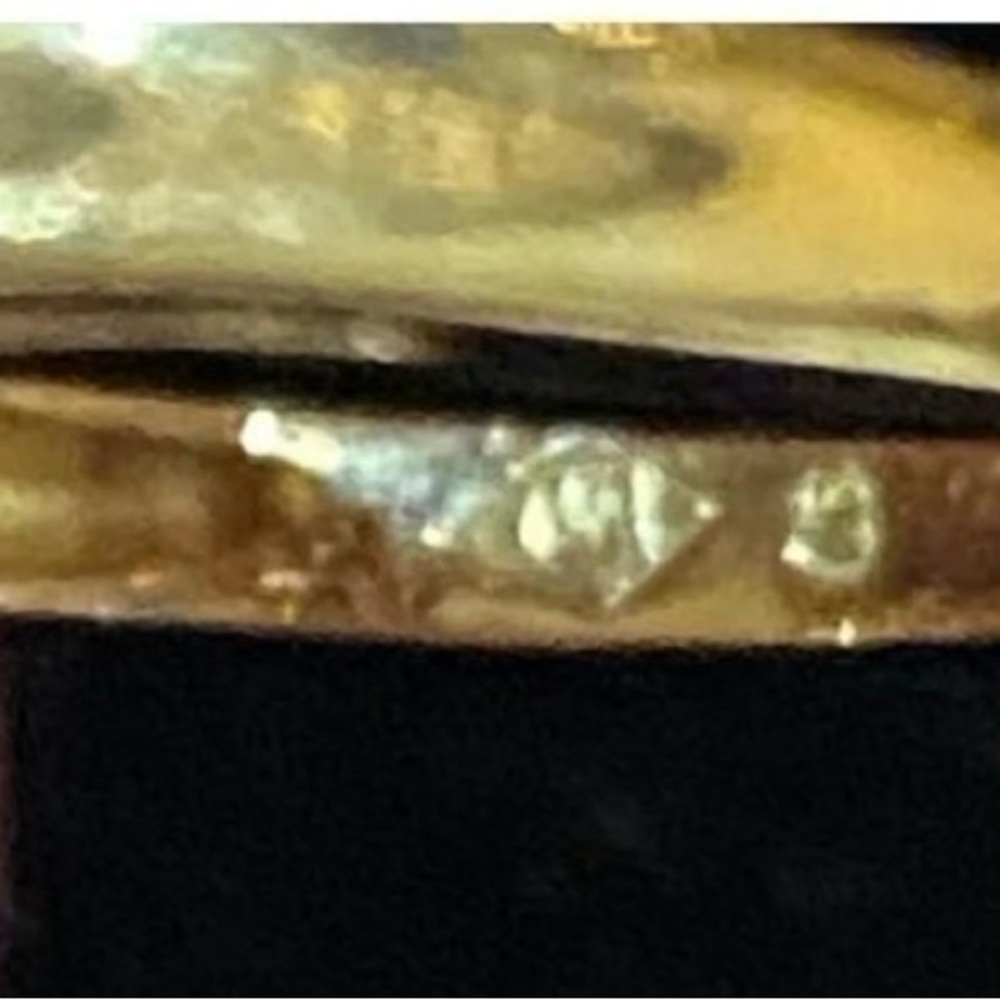 14k Yellow Gold Mabe Pearl and Diamond Ring Size 6. Marked 14k - Picture 8 of 8